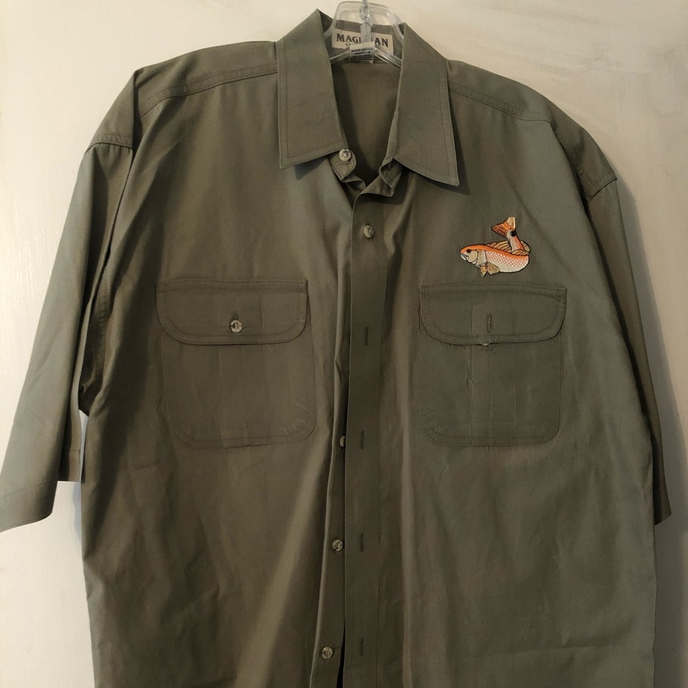 Magellan red fish shirt